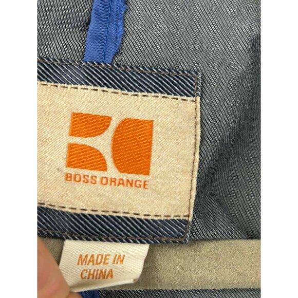 Hugo Boss Orange Men's Size 42R Blazer Navy Blue Jacket Buttons Front Pockets - Picture 13 of 16